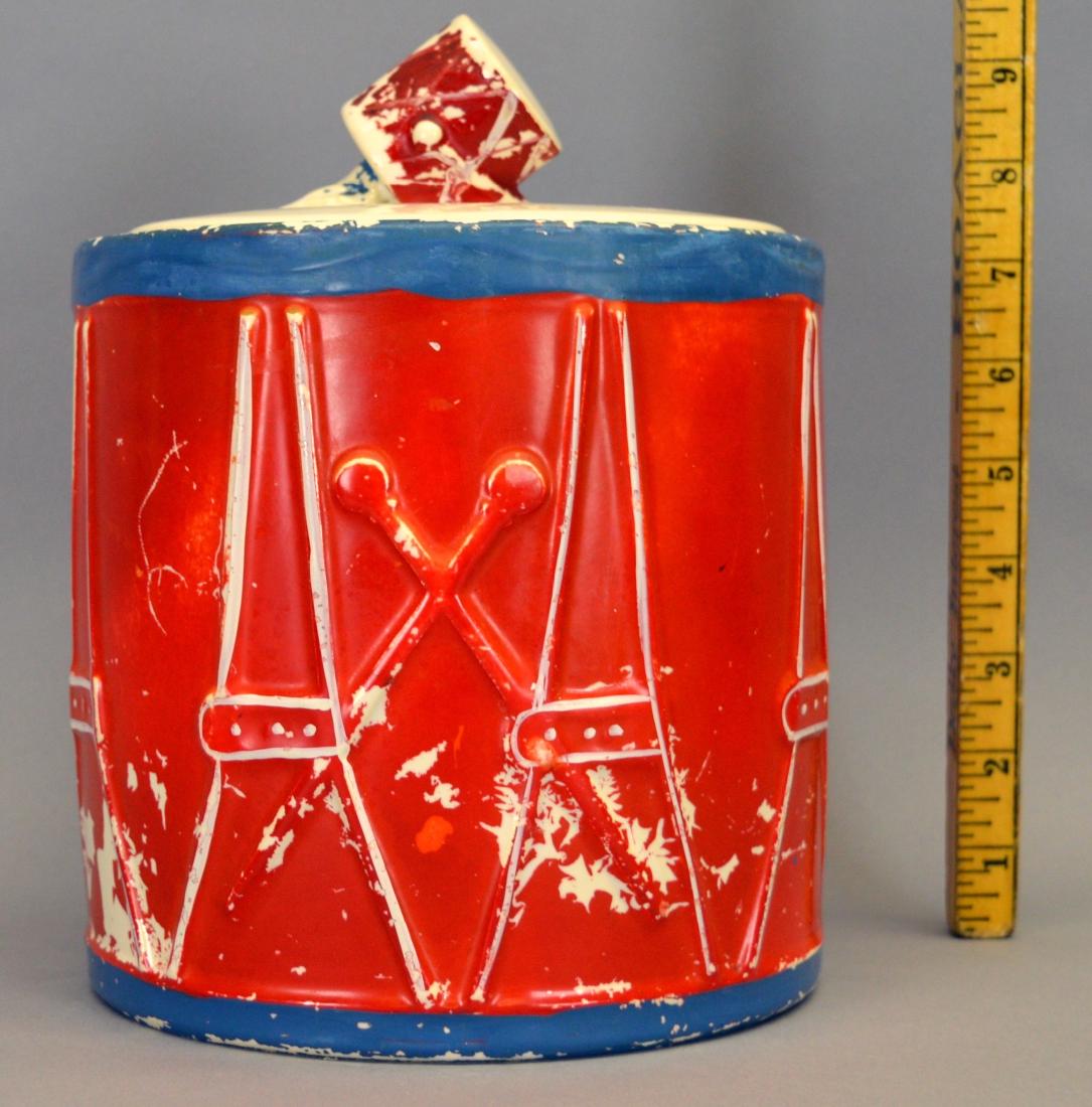 McCoy Cookie jar Drum lots of color wear (1 of 2)
