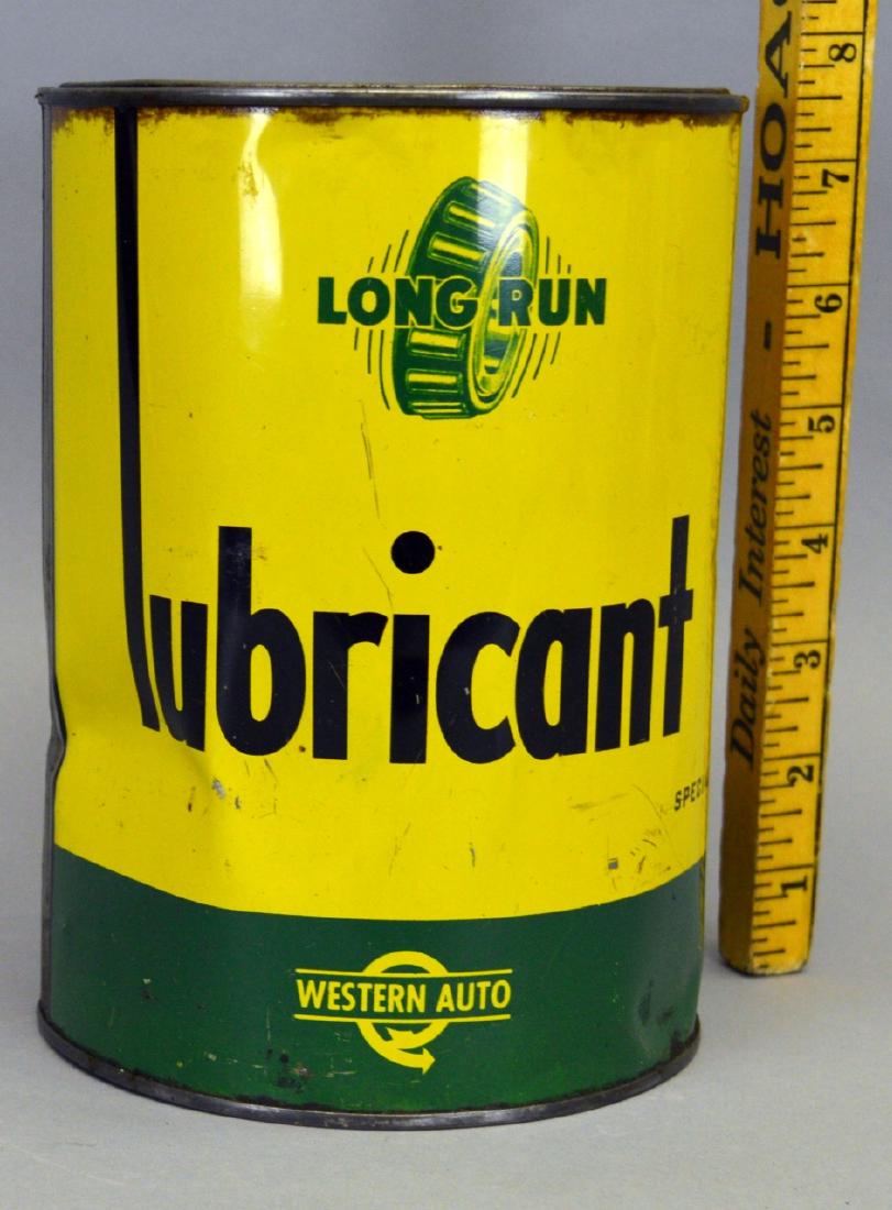 Western Auto Long Run Lubricant can dented (1 of 4)