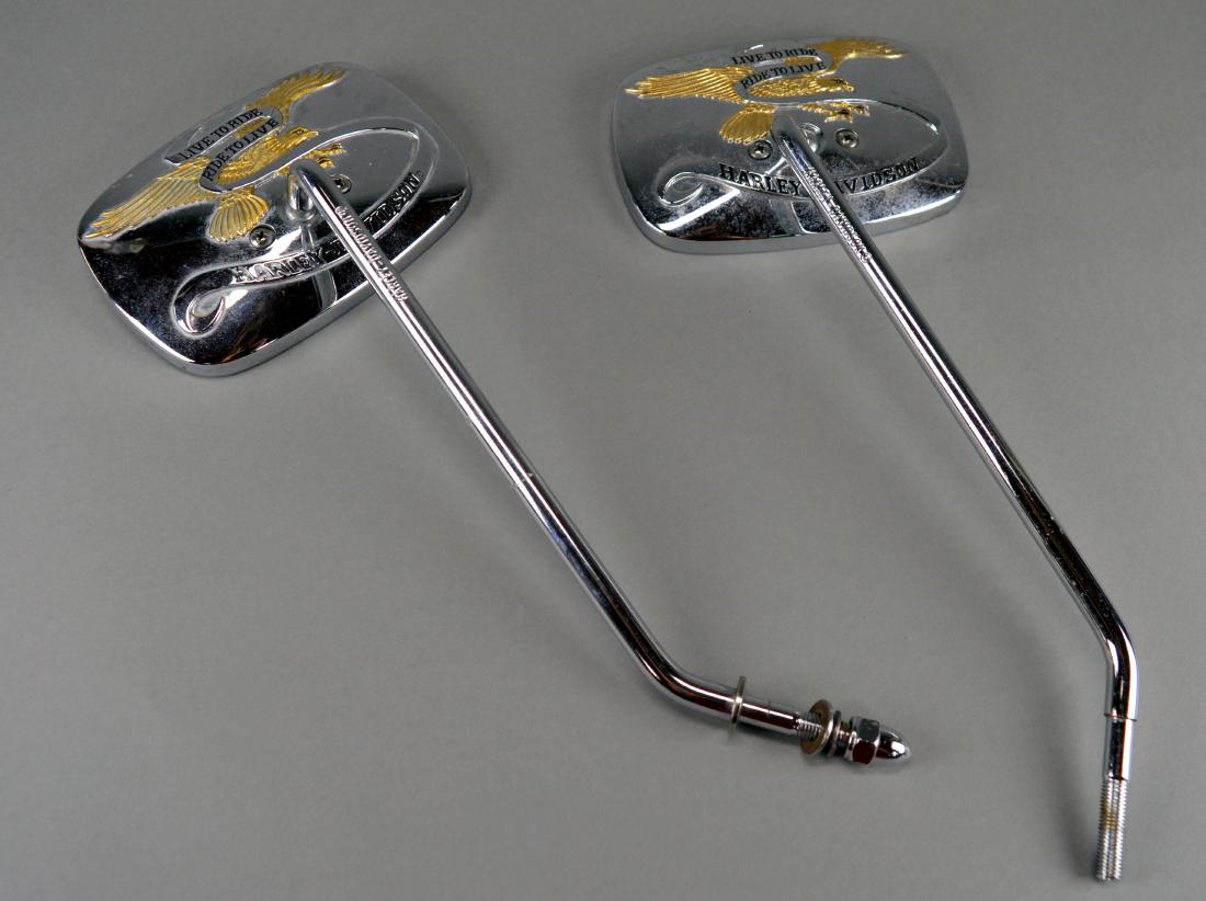 Harley Davidson Motorcycles Side Mirrors: One with loose component inside
