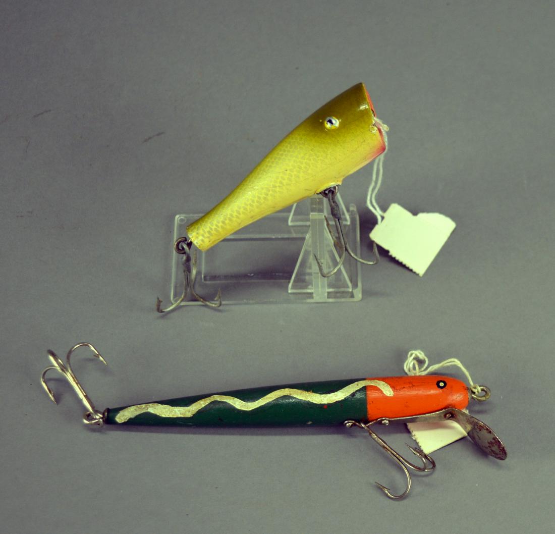 Two fishing lures Plunker & Folk Art: Plunker & Folk Art
