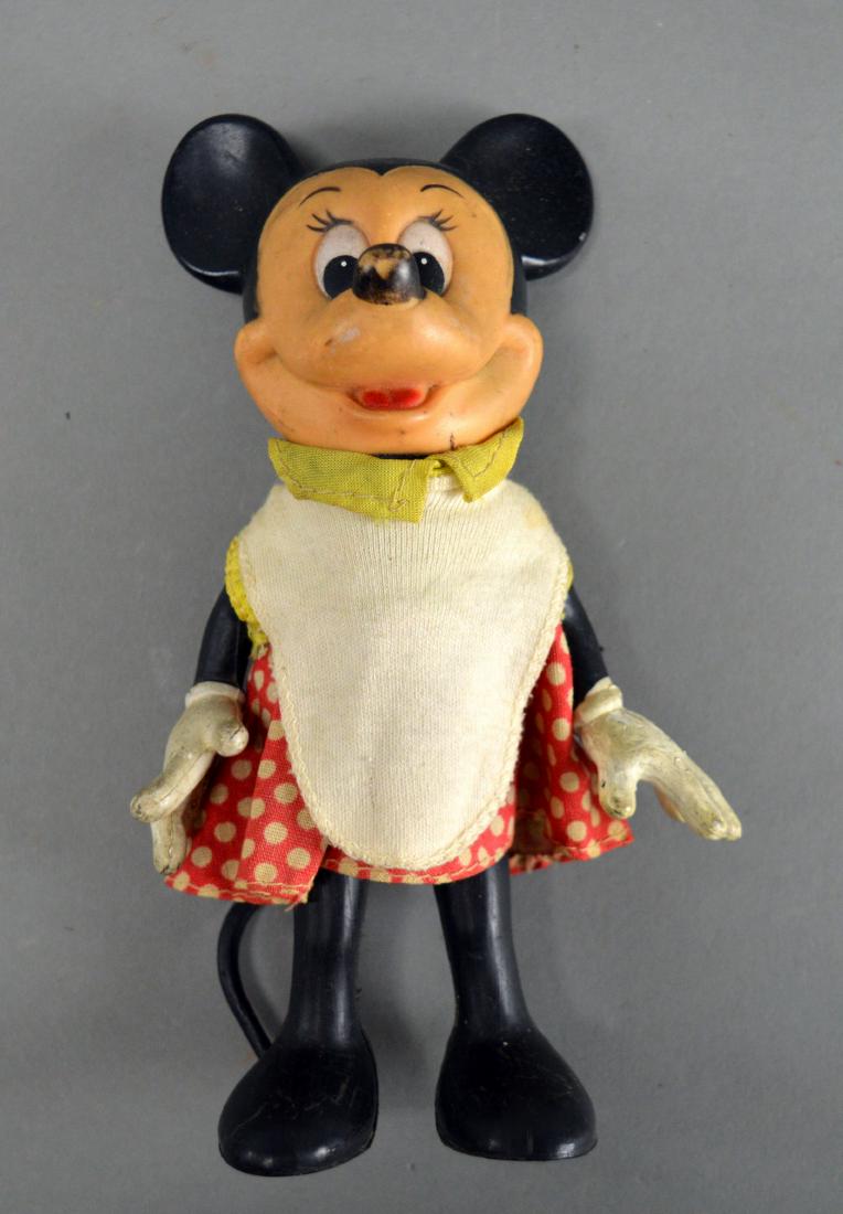 Vintage Minnie Mouse rubber toy: Wear and discoloration