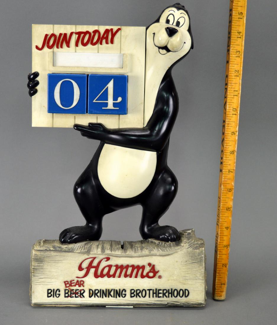 Hamm's Beer Bear figural calendar & coin bank
