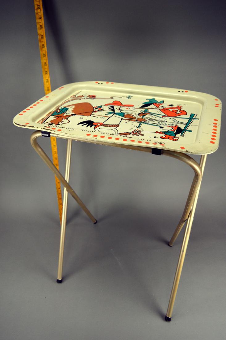 Yogi bear TV tray: Minor rust and surface wear