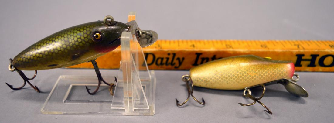 Two vintage fishing lures: Including a Creek Chub example