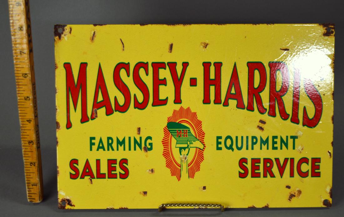 Vintage Massey-Harris enameled metal sign (1 of 2)
