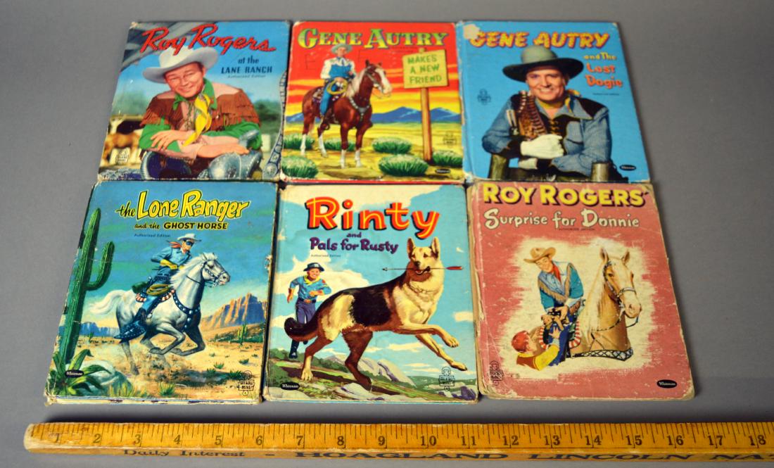 Seven vintage children's books: Including Roy Rogers and Gene Autry