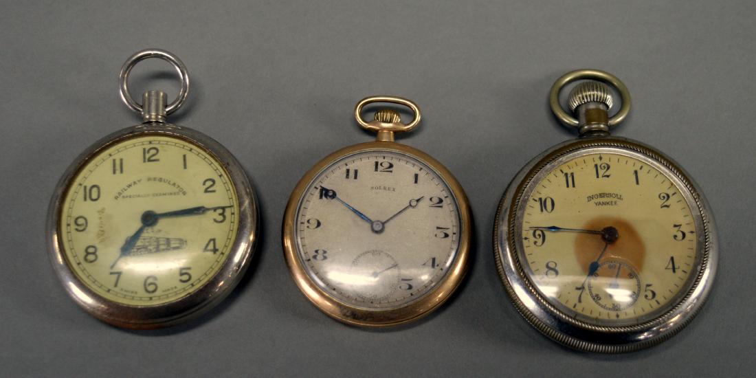 Three antique pocket watches. (1 of 2)