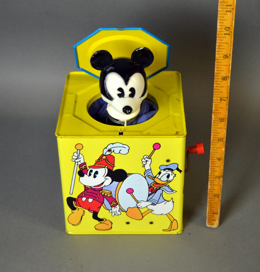 Vintage tin litho Mickey Mouse jack-in-the-box (1 of 5)