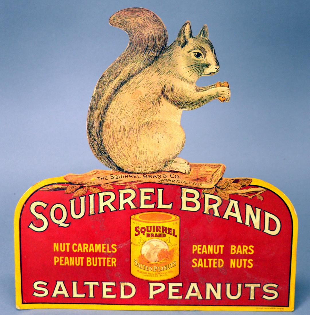 Squirrel Brand Penut Butter litho cardboard sign (1 of 2)