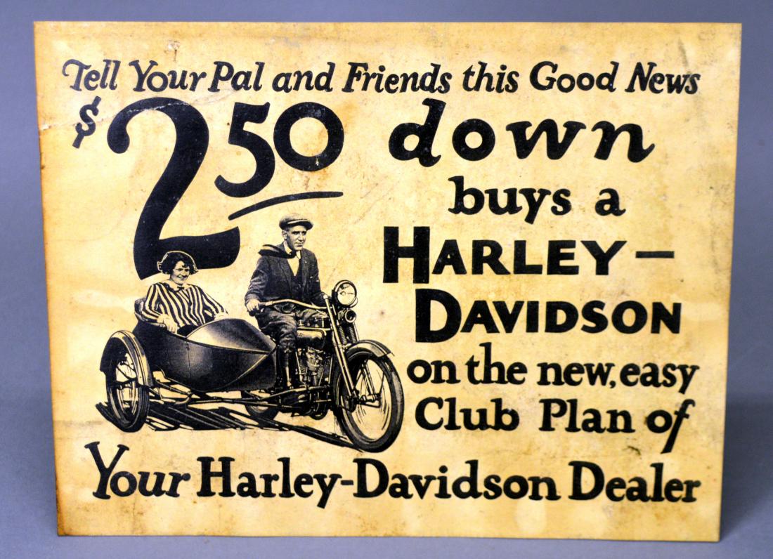 Harley Davidson dealership paper sign (1 of 2)