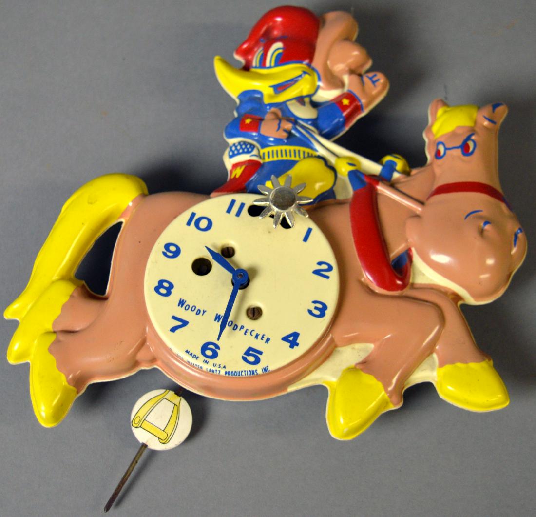 1959 Woody Woodpecker wall clock