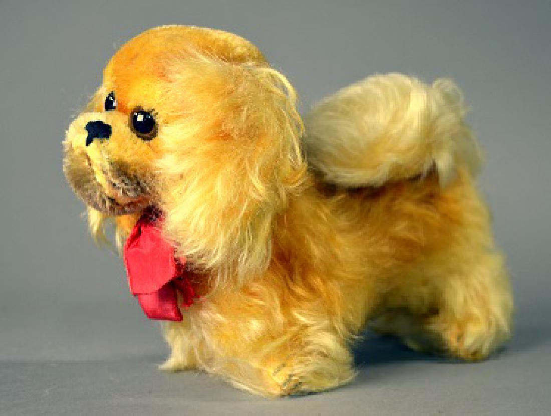 1968-1977 Steiff Peky Pekingese: EAN # 4120/14. Some wear. Lacking paper name tag