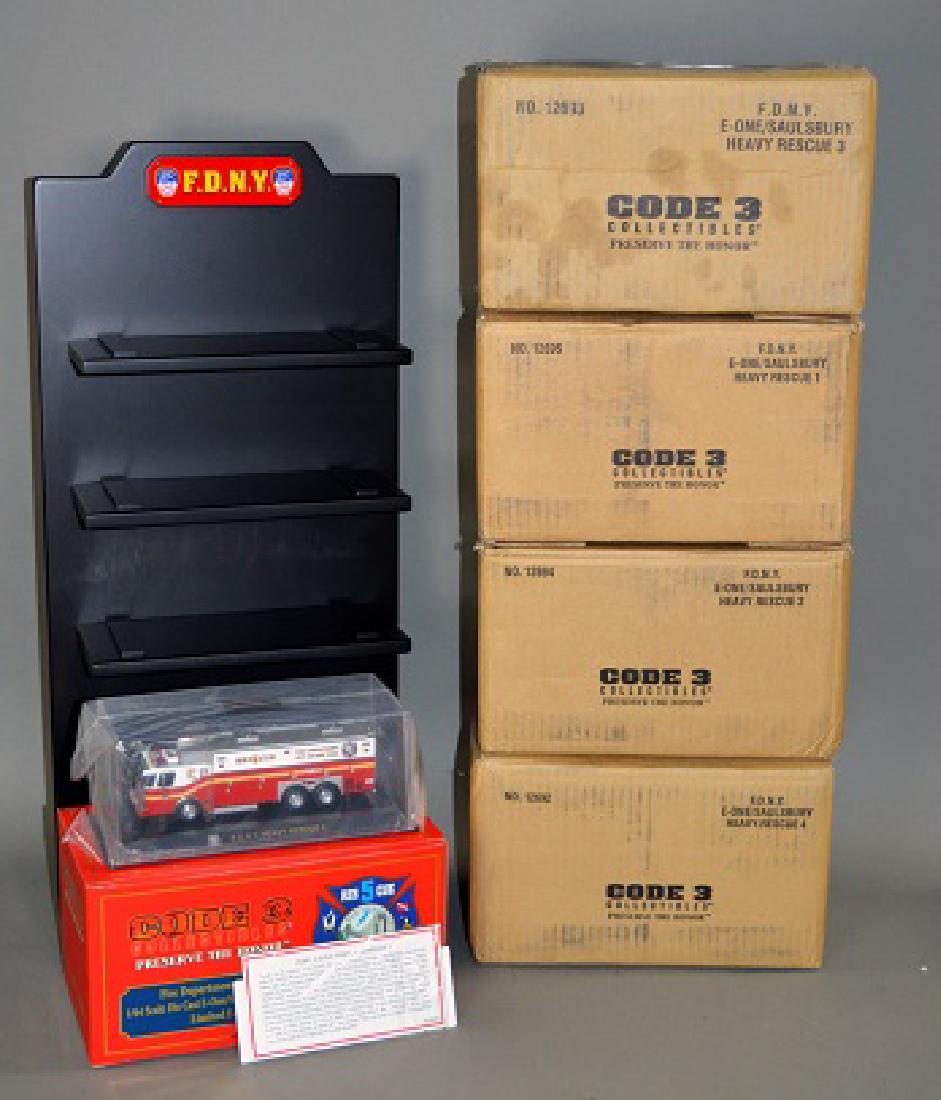Five Code 3 Collectibles diecast fire trucks (1 of 4)