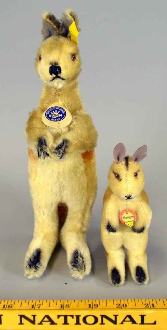 Two vintage Steiff Kangaroos, c.1950s-1960s: The larger with EAN #4328