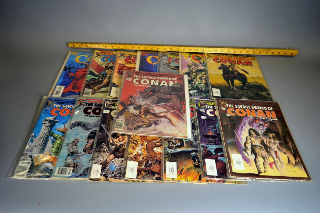 15 Marvel "Conan" comic books: The Savage Sword of Conan the Barbarian