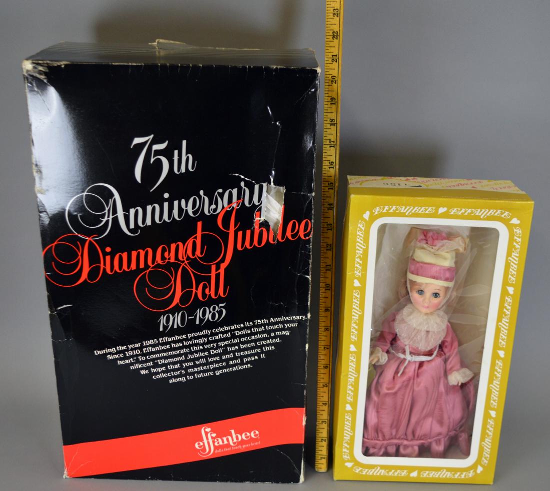 Two Effanbee dolls: 1156 & 7575 "75th Anniversary Diamond Jubilee"