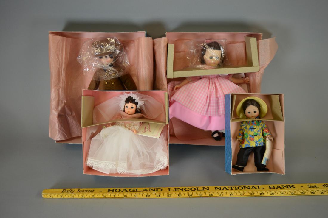 Four Madame Alexander Dolls: Including China 572, Beth 1321, Bride 435, & Laurie 1326