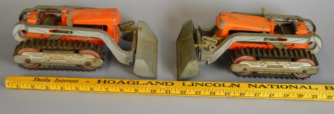 Two Hubley diesel bulldozer loaders: Missing parts. Surface and finish wear