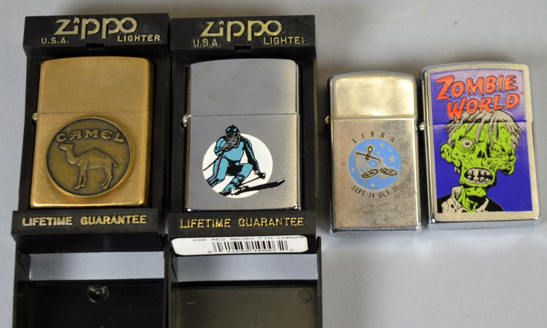 4 Zippo Lighters Camel, Zombie World, Libra: 4 Zippo Lighters Camel, Zombie World, Libra