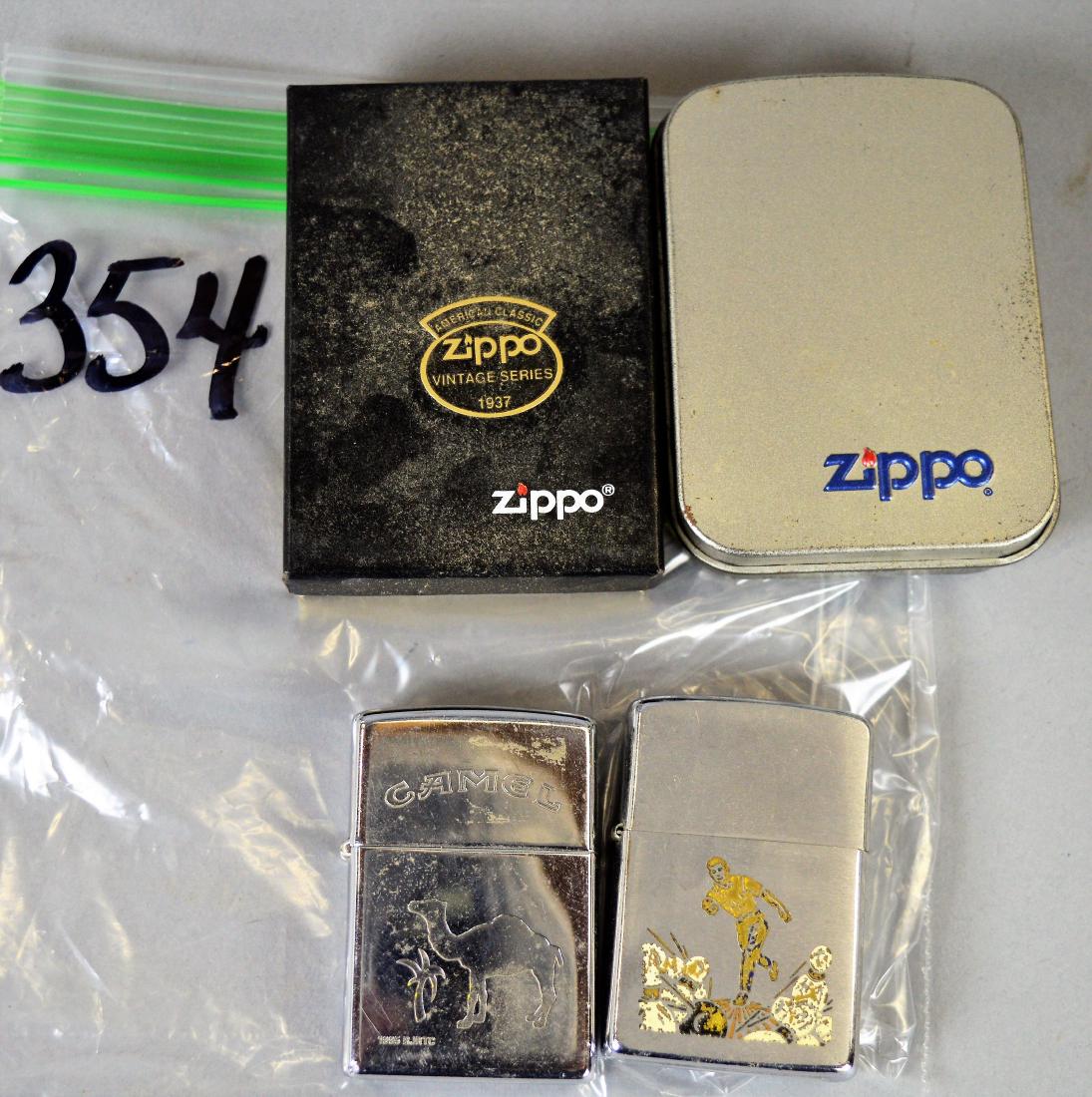 4 Zippo Lighters Camel, Popeye: 4 Zippo Lighters Camel, Popeye