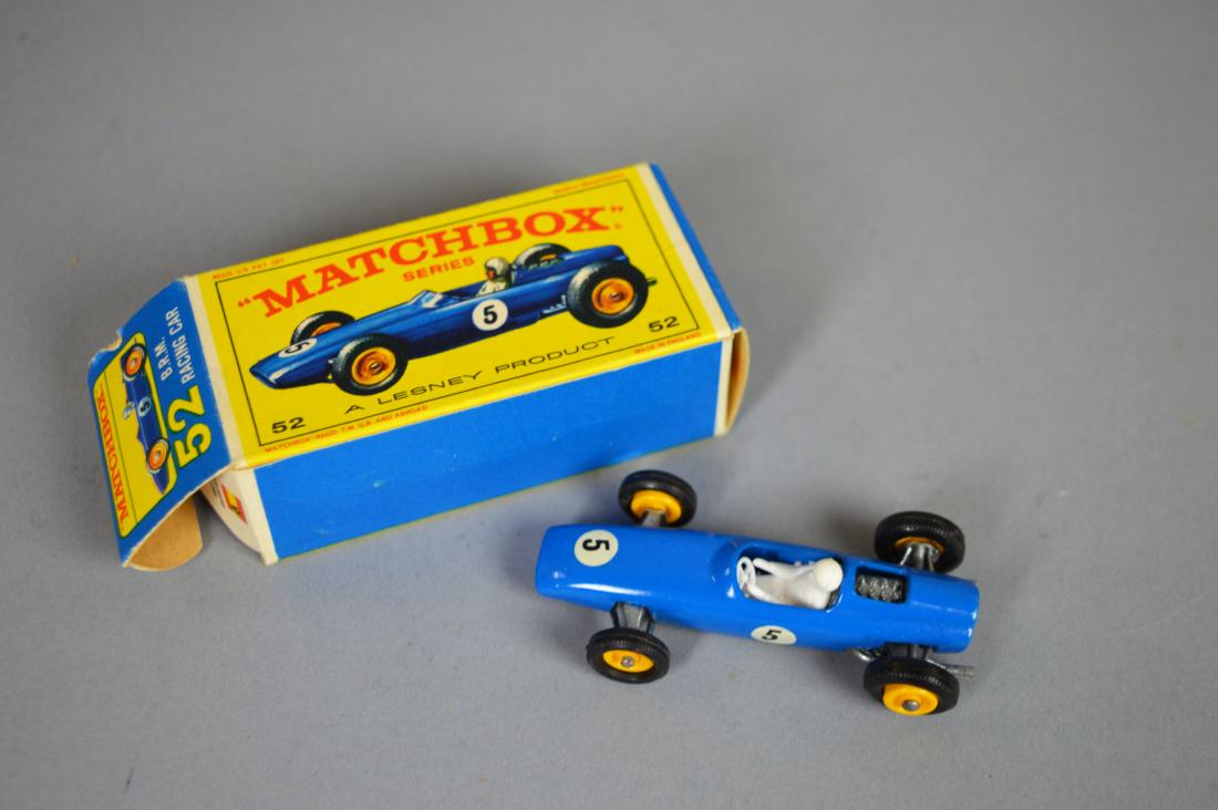 Lesney Matchbox #52 B.R.M. Racing Car w/ Box: Lesney Matchbox #52 B.R.M. Racing Car w/ Box