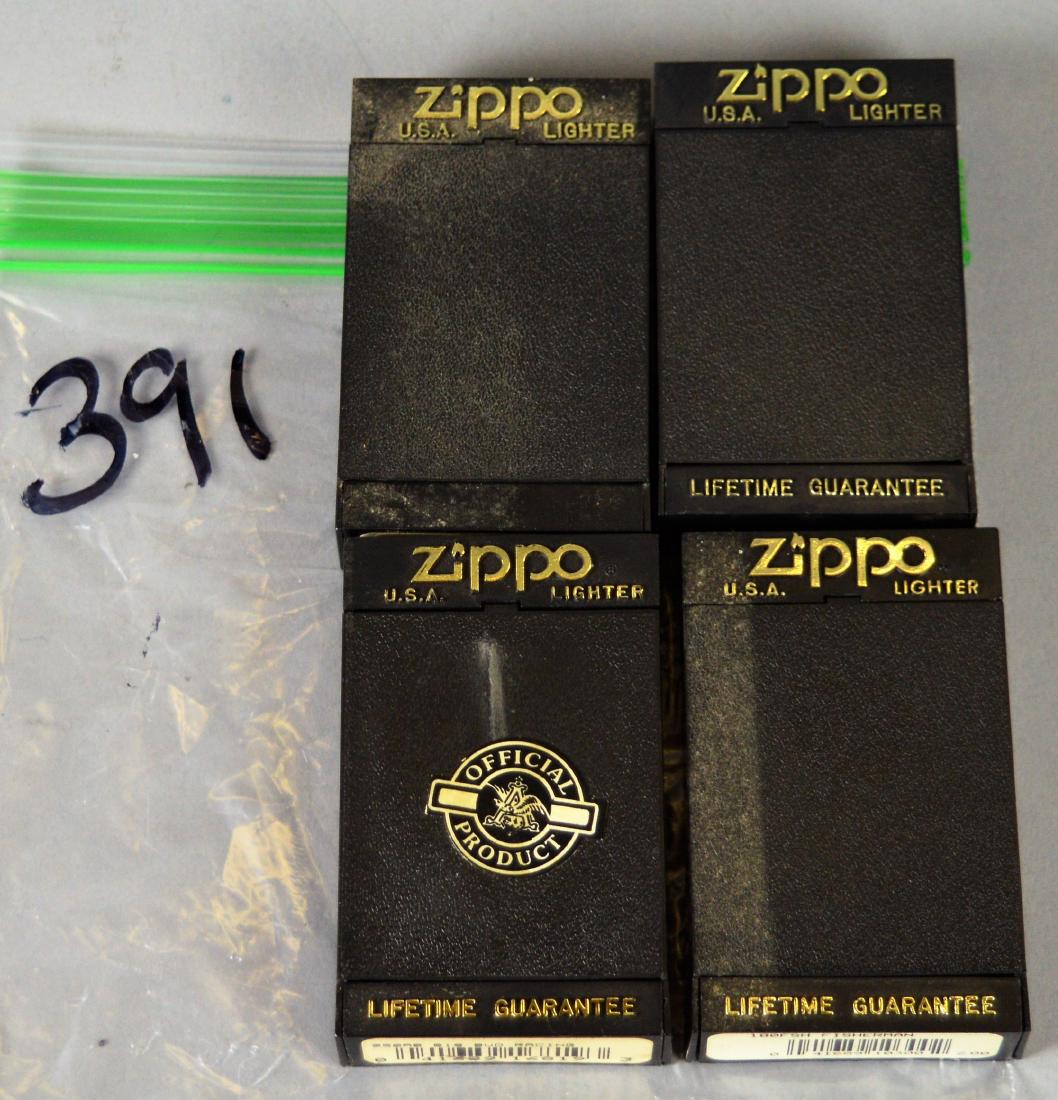 4 Zippo Lighters Budweiser, Australia, Fisherman: 4 Zippo Lighters Budweiser, Australia, Fisherman