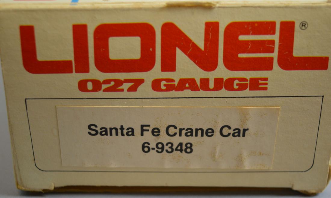 Lionel Santa Fe Crane Car 6-9348: Lionel Santa Fe Crane Car 6-9348