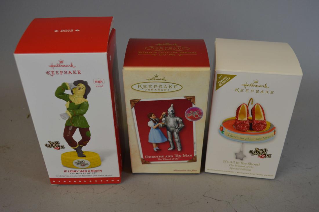 3 Hallmark Keepsake Wizard of Oz Ornaments: 3 Hallmark Keepsake Wizard of Oz Ornaments