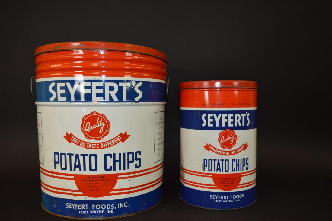 2 Seyfert's Potato Chips Tins (1 of 11)