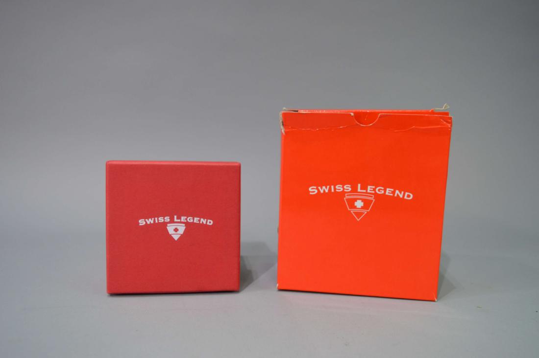 2 Swiss Legend Men's Sports Watches Cyclone: Two Swiss Legend men's sports watches including Super Shield and Cyclone. Very good condition with original boxes. For dimensions, see photographs.