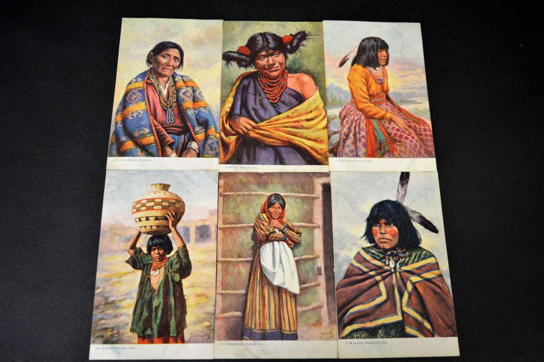 6 Raphael Tuck Native American Women Postcards (1 of 6)