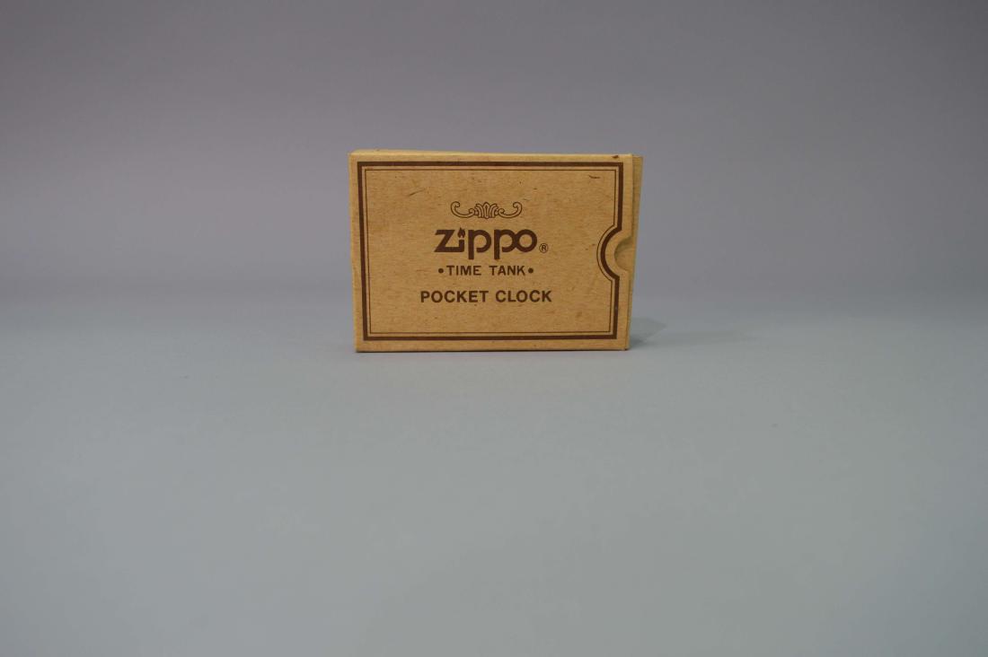 Zippo Time Tank Pocket Clock Original Box: A Zippo Time Tank Pocket Clock, in very good condition with original box. Please review the images for condition and dimensions.