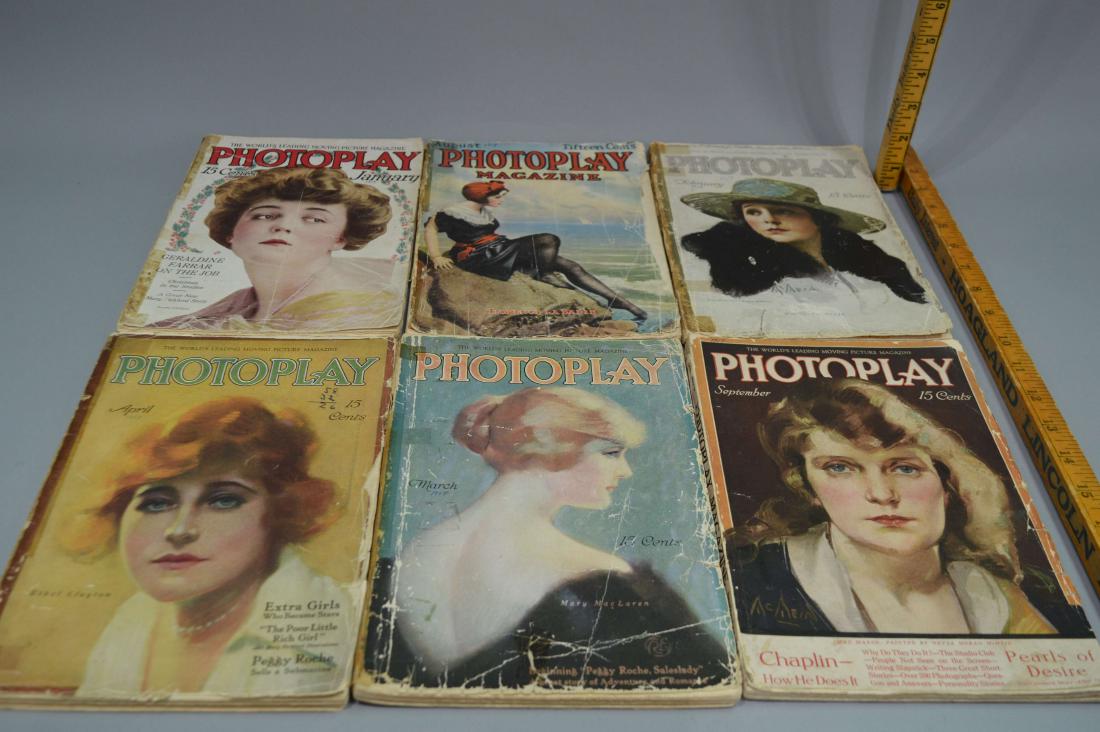 6 Vintage Photoplay Magazines, c.1910s (1 of 16)