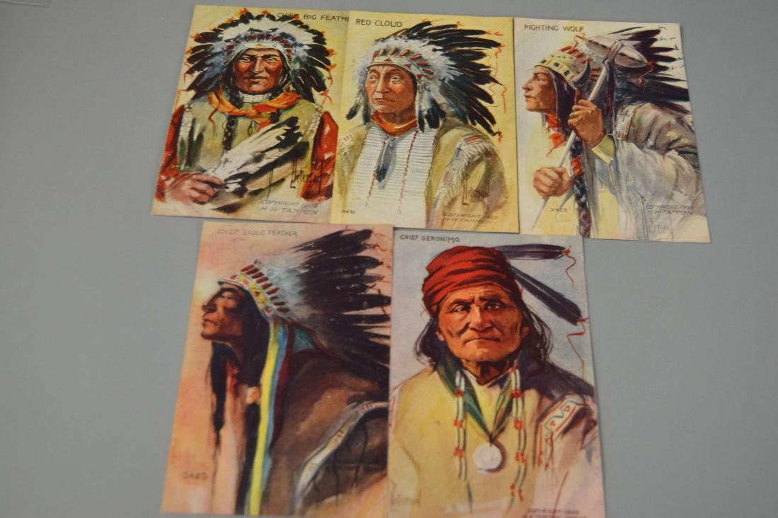 5 Embossed Native American Postcards Tammen (1 of 4)