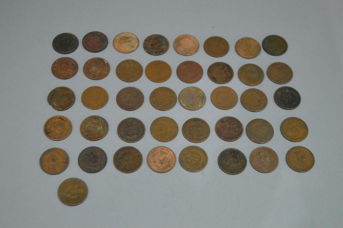 Lot of 40 Indian Head Cents (1 of 17)