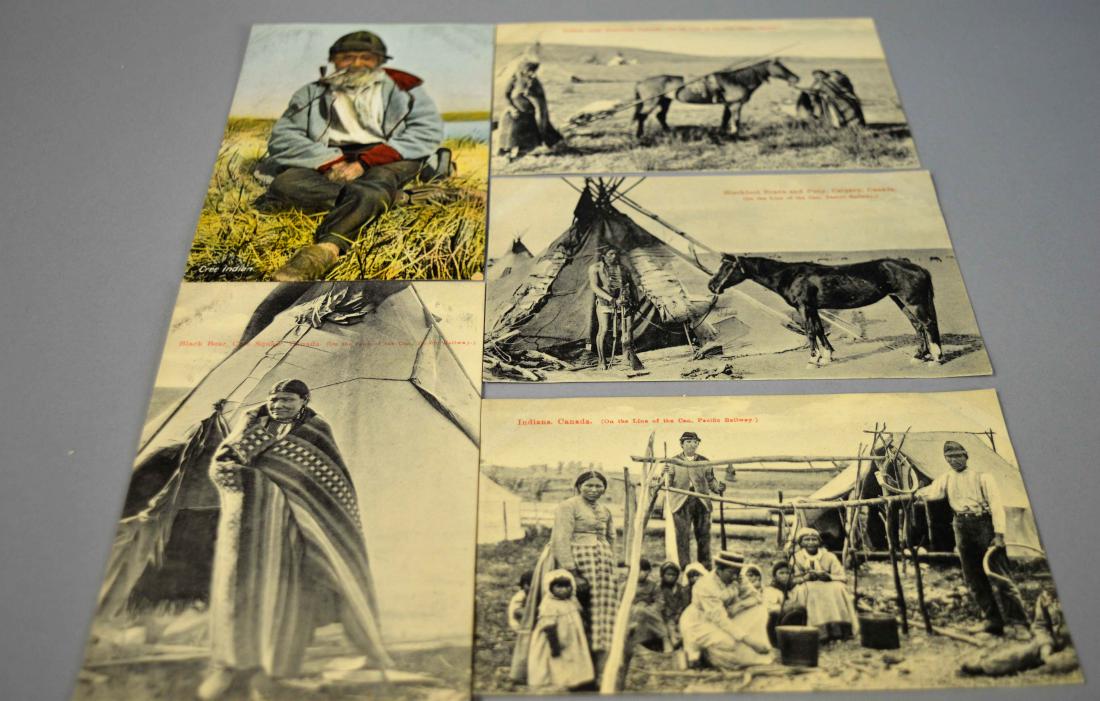6 Antique Native American Postcards Montreal (1 of 8)