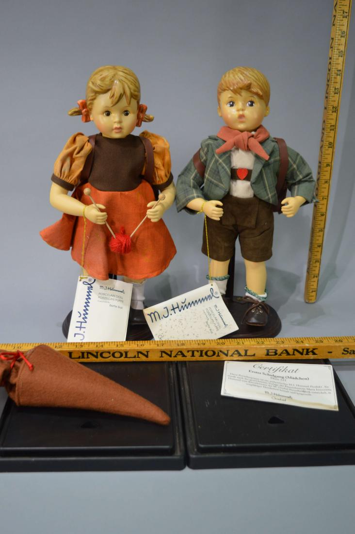 Pair of Porcelain Hummell Dolls (1 of 10)