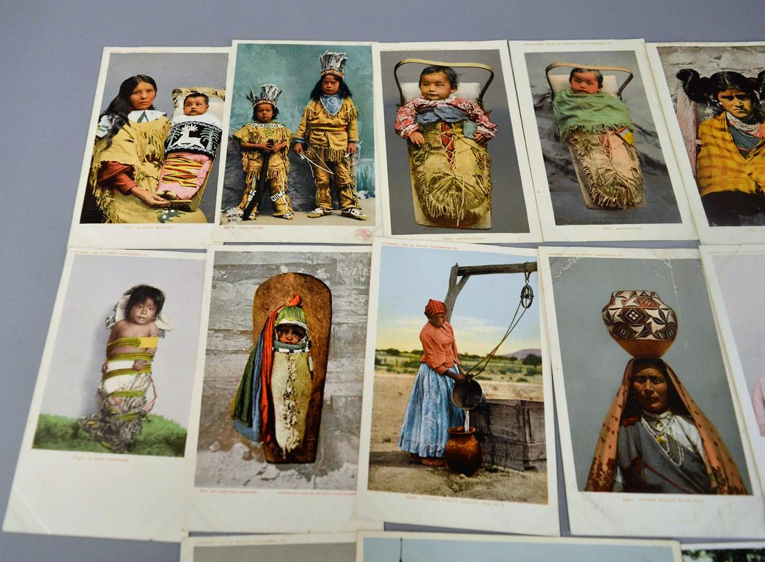 13 Antique Native American Postcards Detroit: 13 Native American postcards, published by Detroit Photographic Co. All postally unused. Please review the images for condition and dimensions.