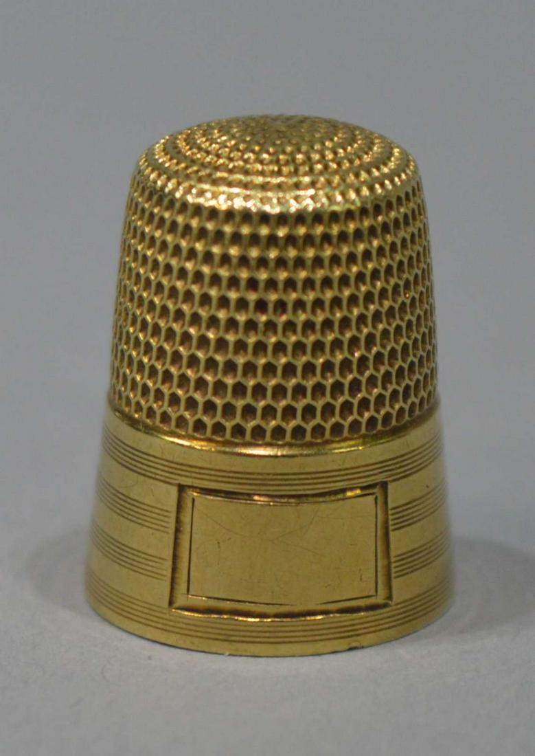 14K Gold Thimble: 14K Gold Thimble