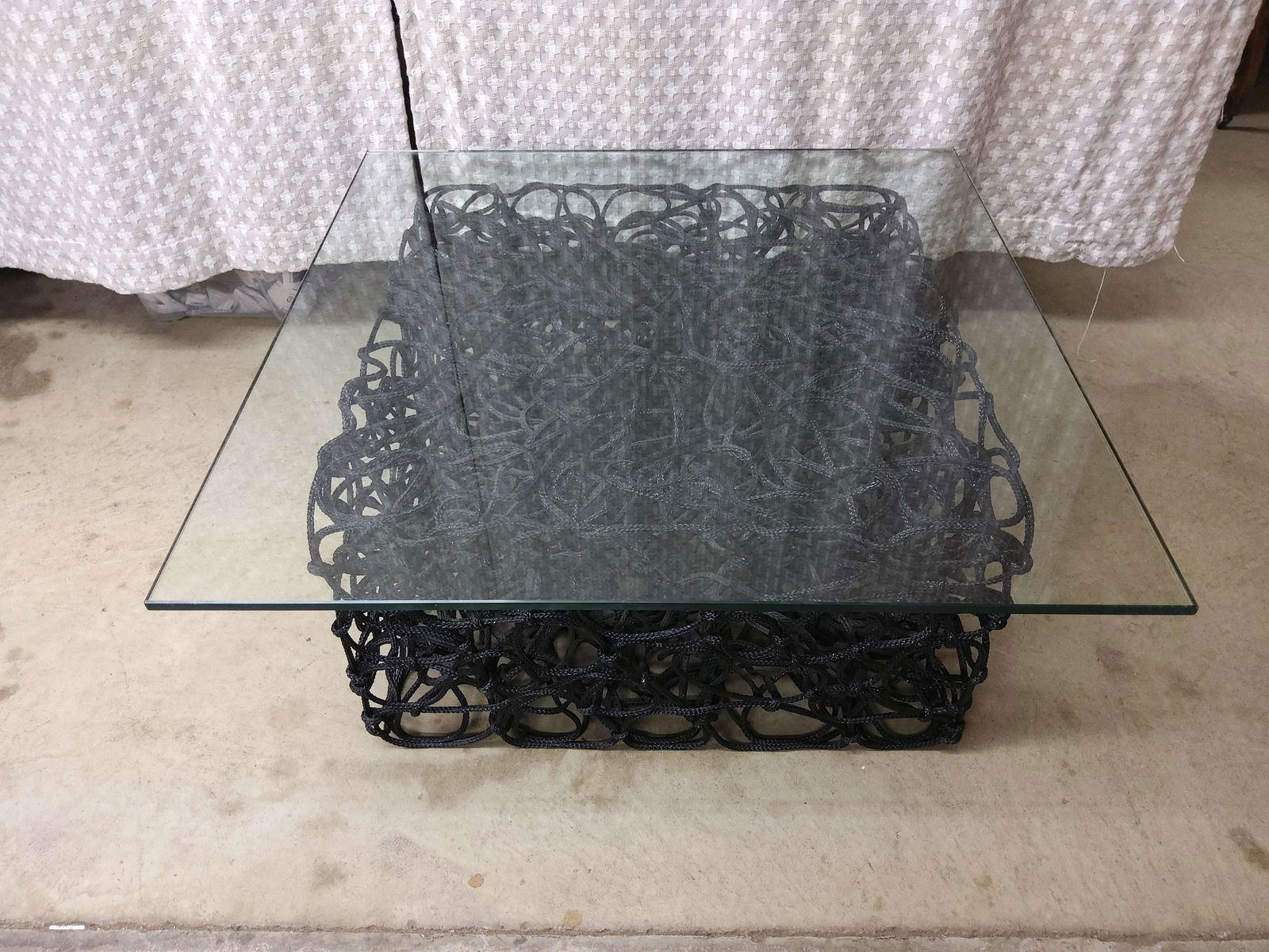 Josh Urso Design Modernist "Knoop" Coffee Table: A Josh Urso Design Modernist "Knoop" table. Dimensions: 16 inches high x 36 inches square.