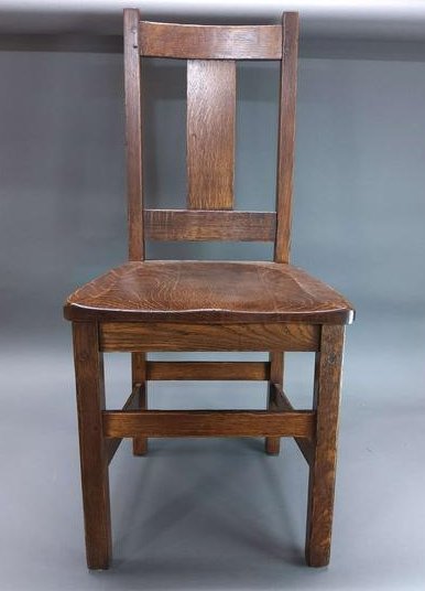 Limbert Arts & Crafts Mission Oak Side Chair: A Limbert Arts & Crafts Mission oak side chair.