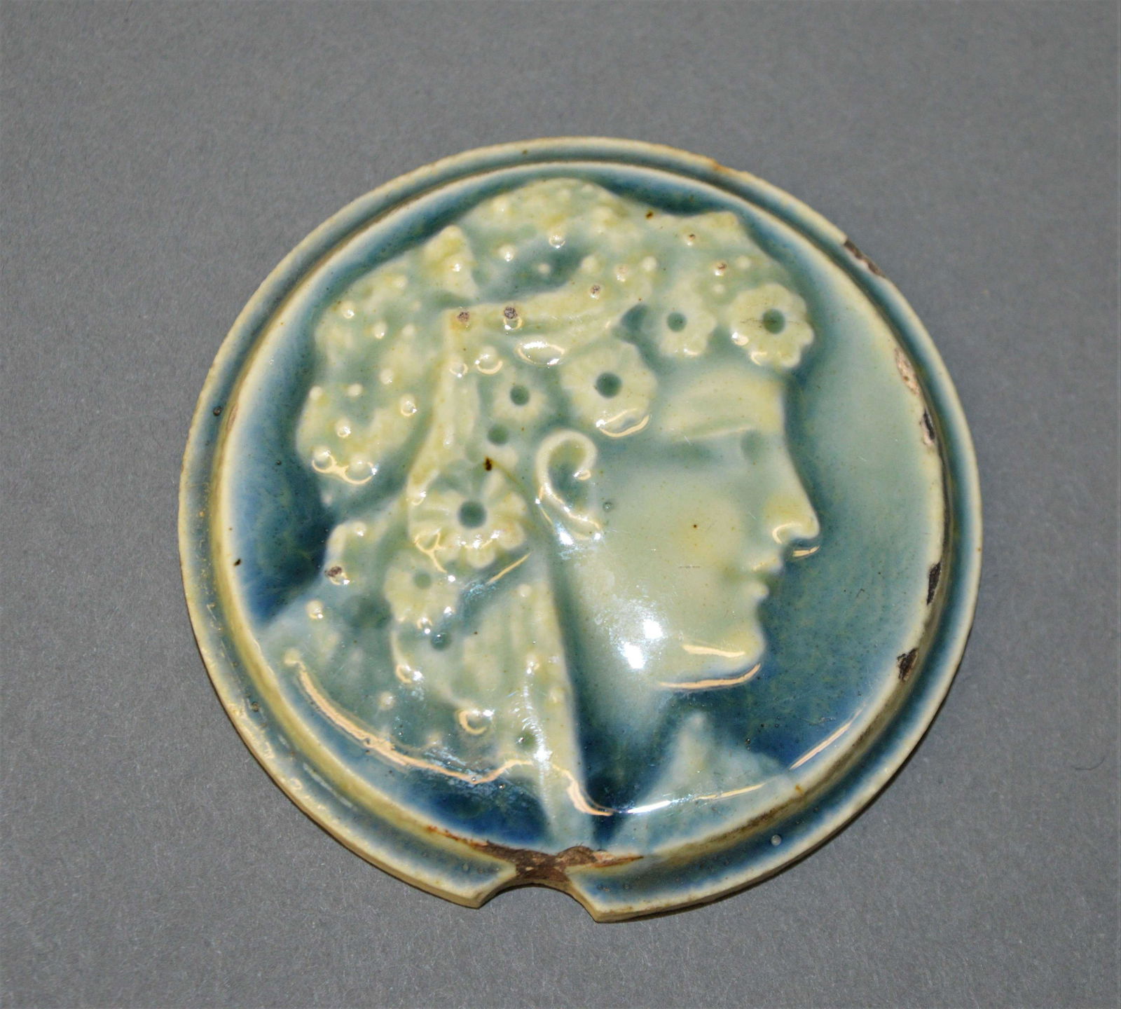 Victorian Beaver Falls Art Majolica Portrait Stove Tile (1 of 3)