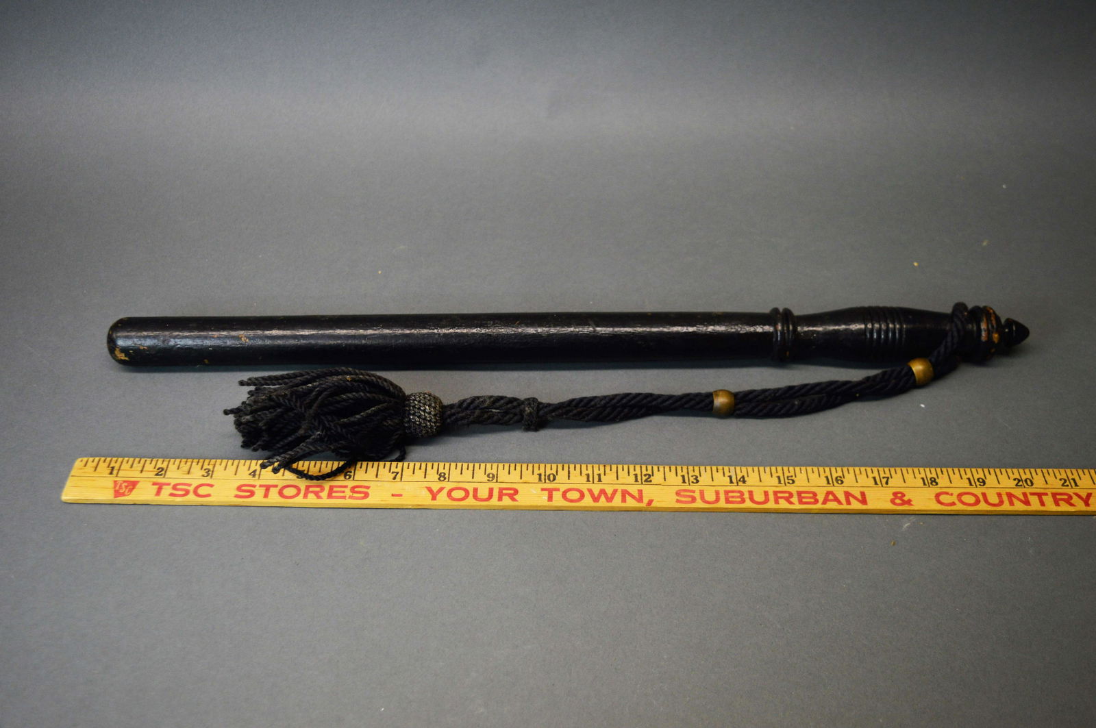 Antique Wood Police Baton Billy Club: An antique wood police baton.