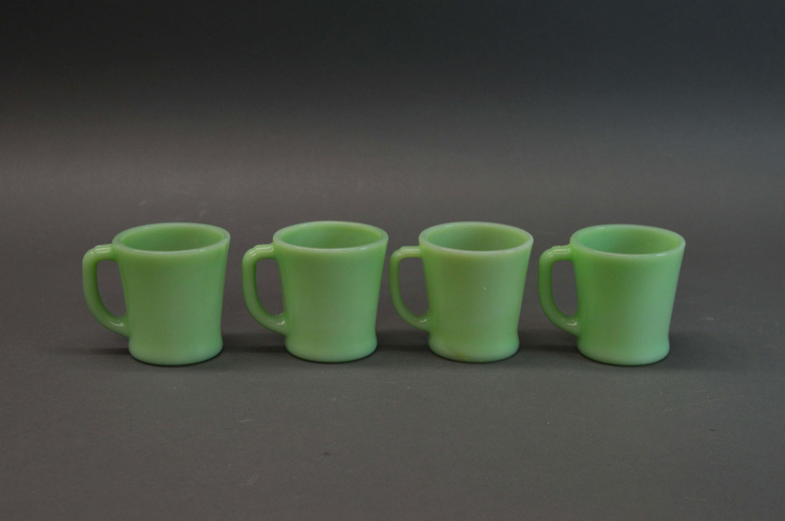 4 Fire King Jadeite D-Handle Mugs (1 of 3)