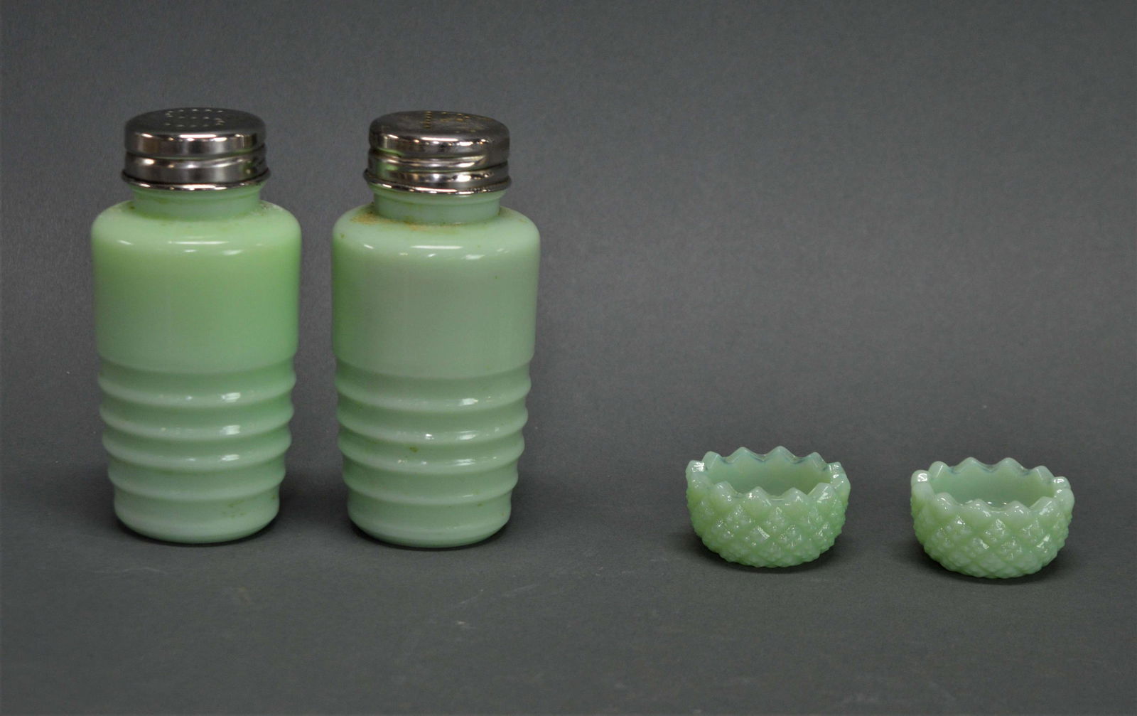 Contemporary Jadeite Salt & Pepper Shakers (1 of 5)