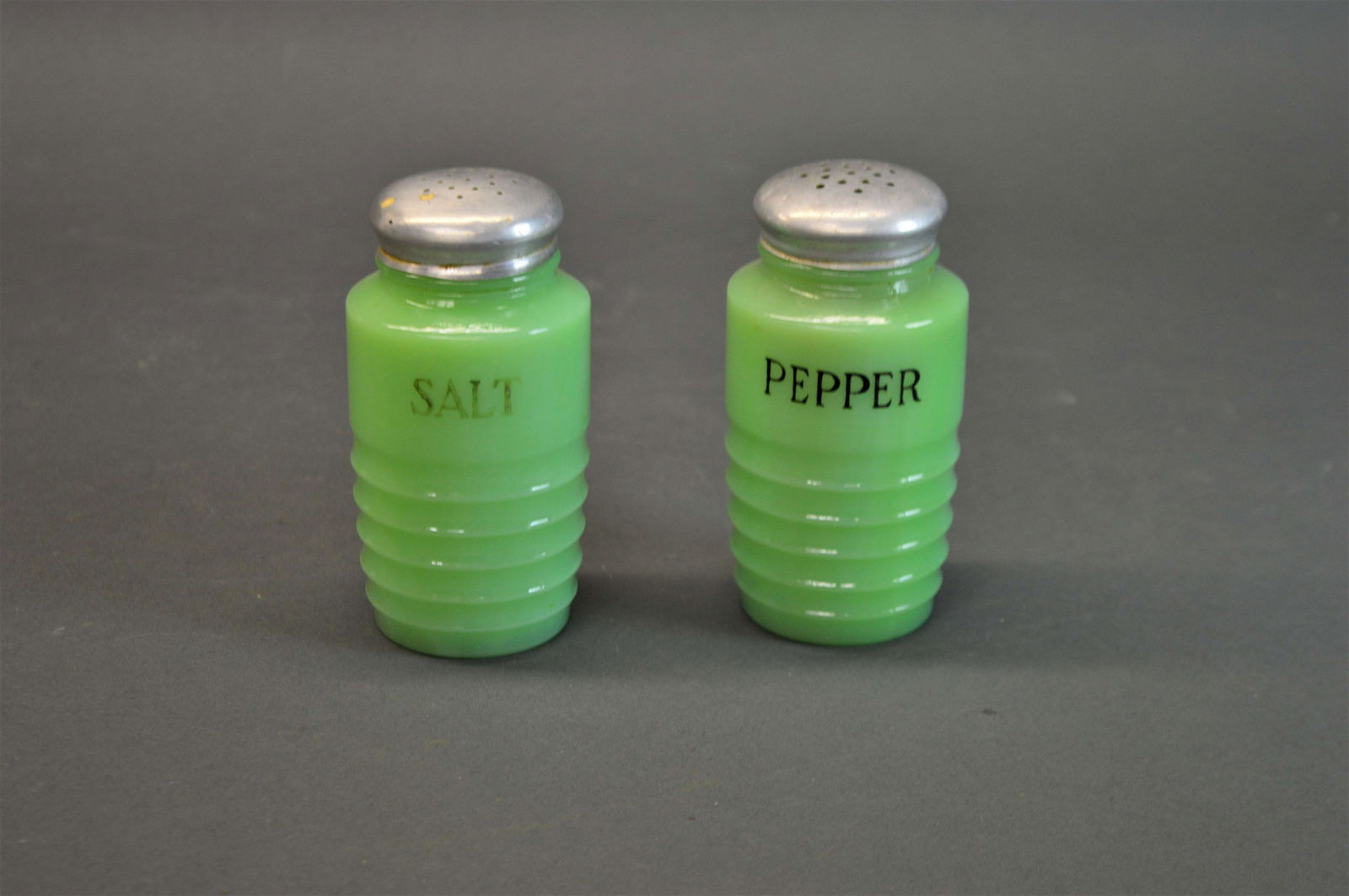 Vintage Jadeite Salt & Pepper Range Shakers (1 of 3)