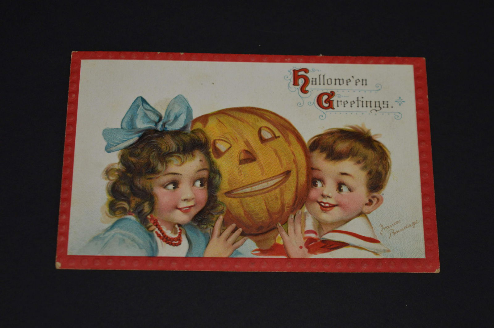 Frances Brundage Embossed Halloween Postcard (1 of 2)