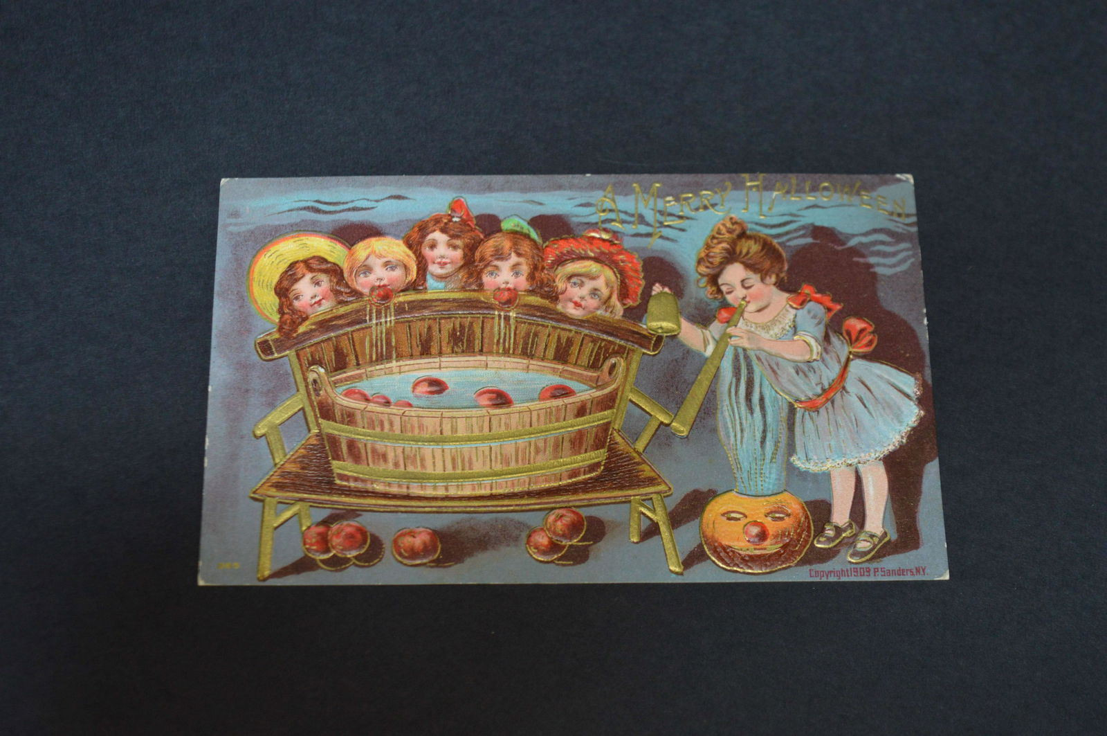 P. Sanders Embossed Halloween Postcard (1 of 2)