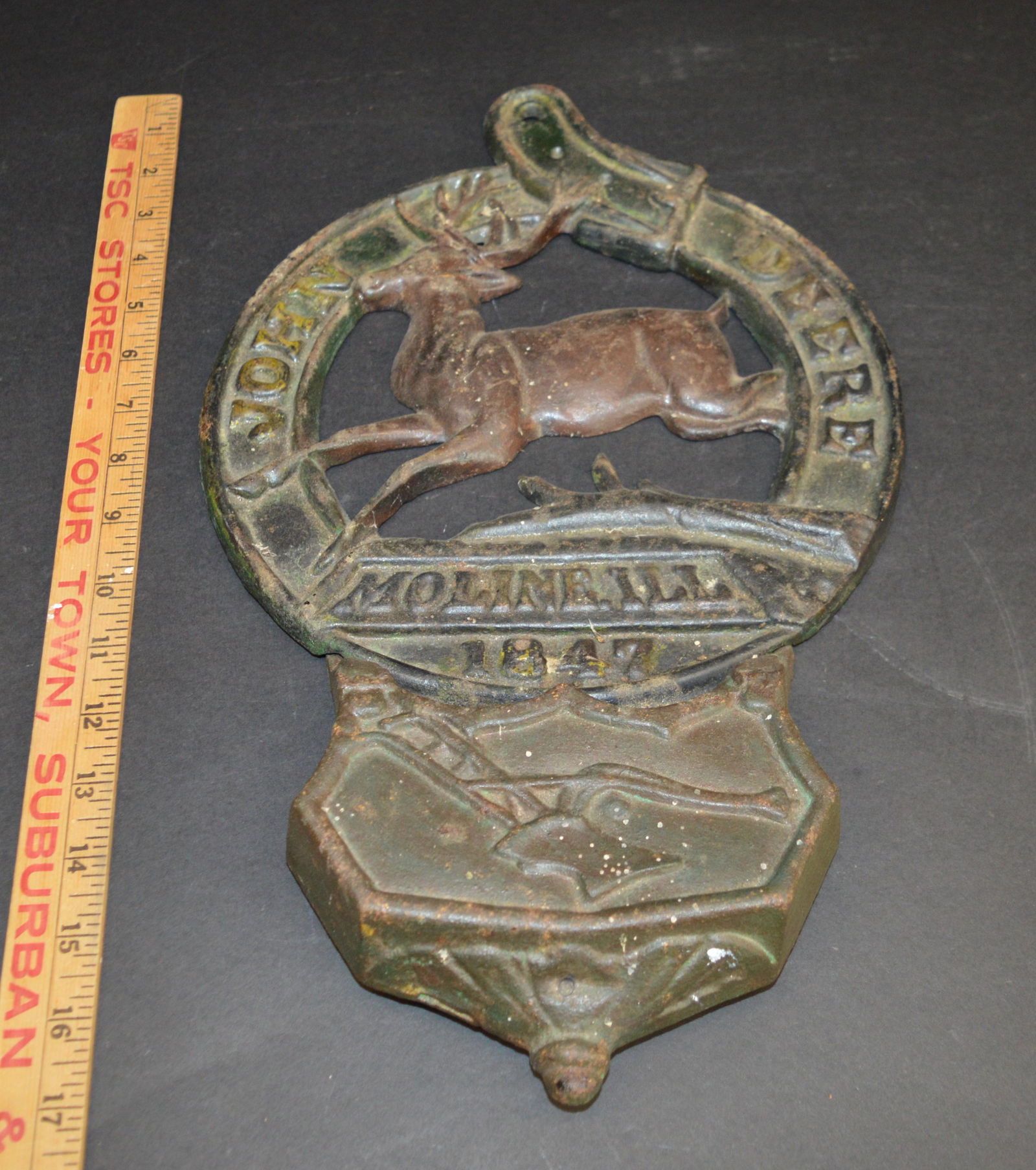 John Deere Cast Iron Wall Pocket (1 of 5)