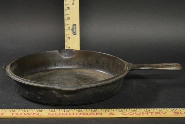 Griswold #80 Cast Iron Double Skillet Bottom: A Griswold #80 cast iron double skillet bottom, pattern 1103